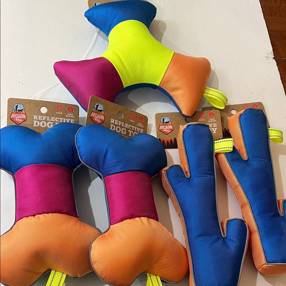Arcadia Vibrant Pet Toy with Blue, Yellow, and Orange